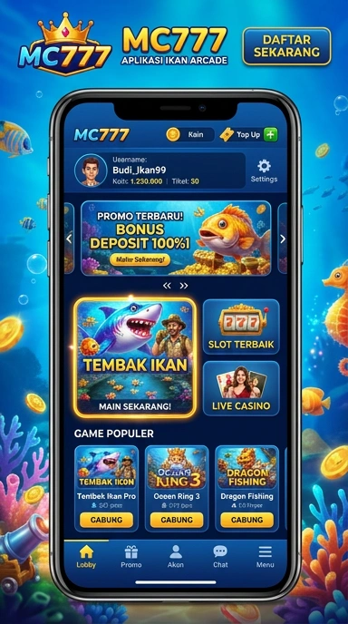 Screenshot kategori aplikasi yang beragam di mc777.